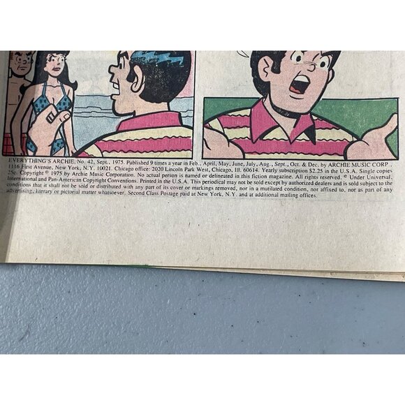 Archie Comics Everythings Archie #42 September 1975 Vintage Bagged Boarded - Picture 5 of 6